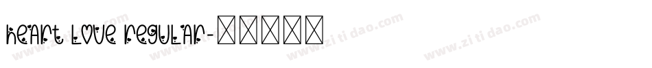 Heart Love Regular字体转换